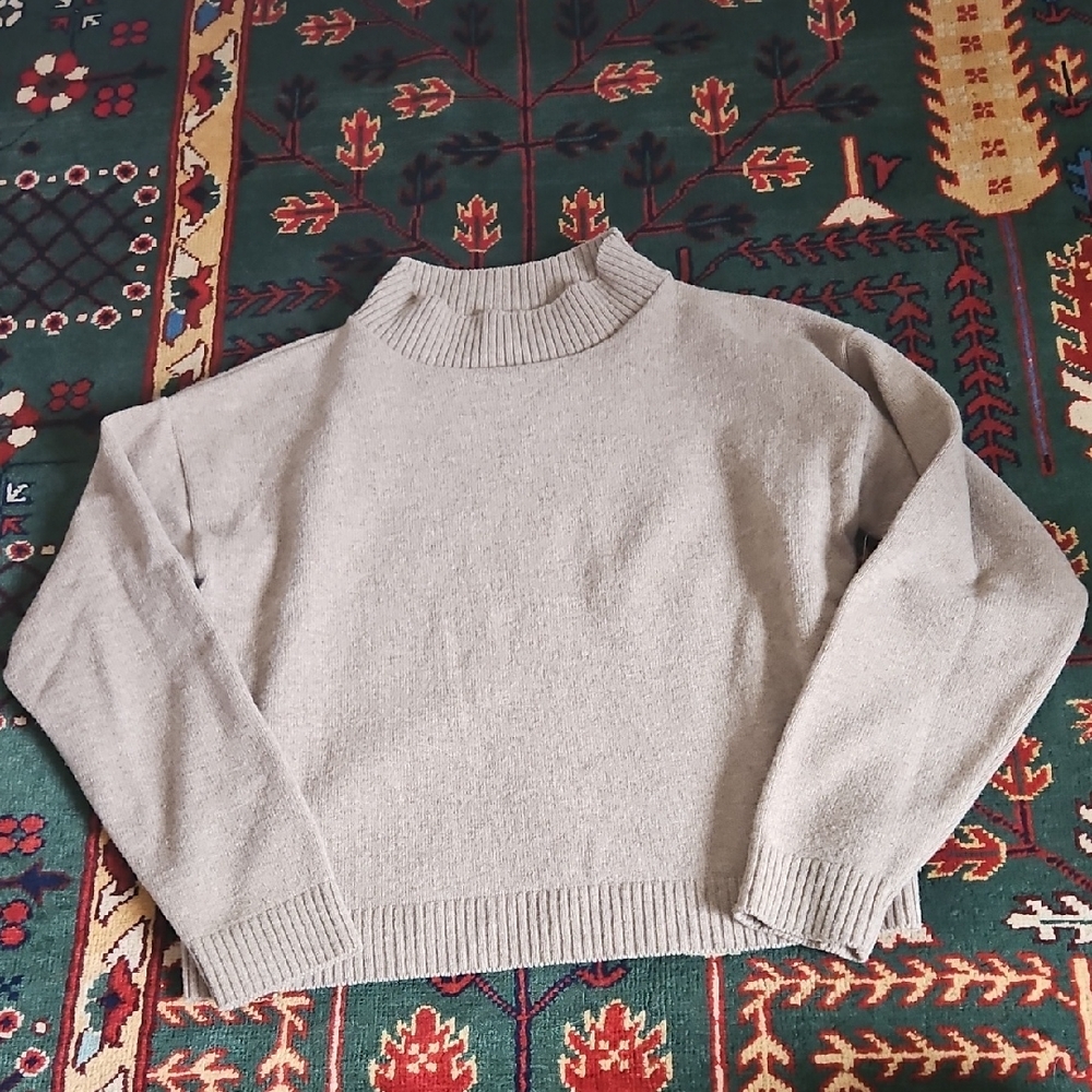 Gamine Workwear Oatmeal Deck Sweater Merino Wool